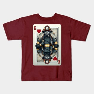 Firefighter Playing Card Kids T-Shirt